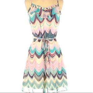 LC Lauren Conrad Scalloped Spaghetti String Dress